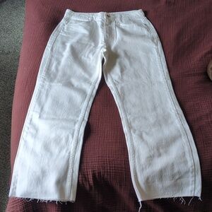 Zara Women's Flare White Jeans